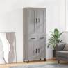 Highboard Grey Sonoma 69.5x34x180 cm Engineered Wood Colour grey sonoma Quantity in Package 1 Model 2 doors 2 drawers 