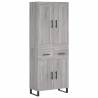 Highboard Grey Sonoma - Elegant Engineered Wood Storage | HiPoMarket