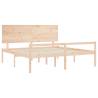 Wooden Bed Frame with Headboard 200x200 cm - Solid Pine