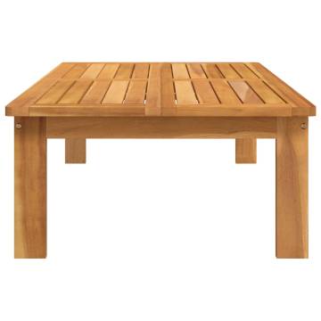 Solid Wood Acacia Garden Table - 100x60 cm | HipoMarket UK