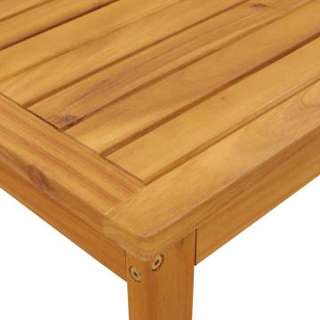 Solid Wood Acacia Garden Table - 100x60 cm | HipoMarket UK