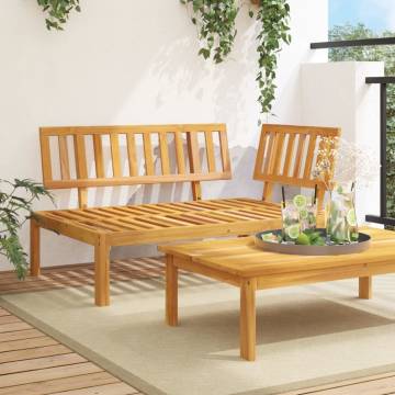 Garden Pallet Corner Sofa - Solid Wood Acacia | HipoMarket