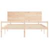 Wooden Bed Frame with Headboard 200x200 cm - Solid Pine