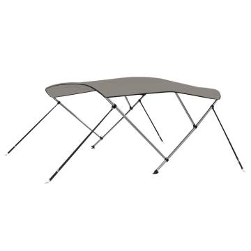 3-Bow Bimini Top Grey 184x170x133 cm - Waterproof & UV-Resistant