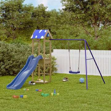 Outdoor Playset for Kids - Impregnated Wooden Pine Frame