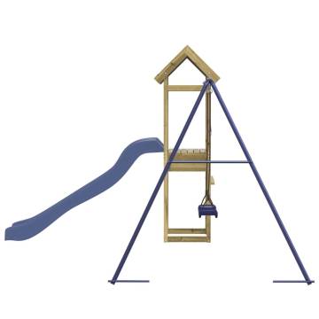 Outdoor Playset for Kids - Impregnated Wooden Pine Frame