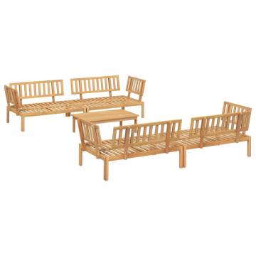 5 Piece Garden Pallet Sofa Set - Solid Acacia Wood