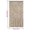 Fly Curtain Dark Brown & Beige 100x220 cm - Chenille