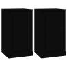 Elegant Black Sideboards 2 pcs - Durable Engineered Wood