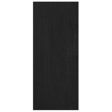 Book Cabinet Room Divider Black - Stylish Pinewood Storage