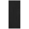 Book Cabinet Room Divider Black - Stylish Pinewood Storage