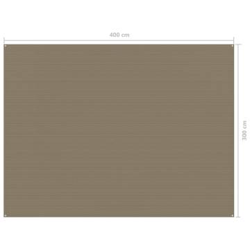 Tent Carpet 300x400 cm Taupe - Comfortable Camping Solution