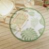 Outdoor Carpet Green Ø120 cm PP Colour green leaf pattern Size Ø 120 cm Quantity in Package 1 