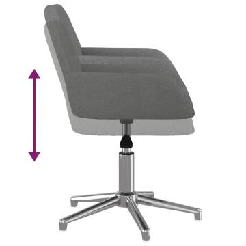 Swivel Office Chair Light Grey Fabric | Hipo Market