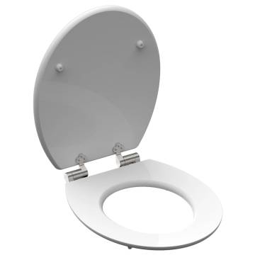 SCHÜTTE High Gloss Soft-Close Toilet Seat - Grey MDF