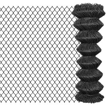 Chain Link Fence Steel 25x1.25m Grey - Durable & Versatile