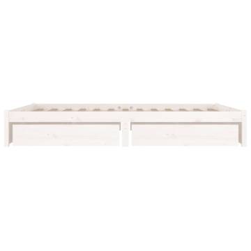 Bed Frame with Drawers White 120x190 cm Small Double - HipoMarket