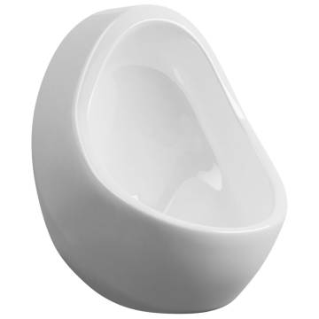 Wall Hung Urinal with Flush Valve - Premium Ceramic White