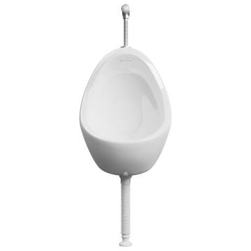 Wall Hung Urinal with Flush Valve - Premium Ceramic White