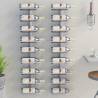 Wall-mounted Wine Rack for 9 Bottles - White Iron | HipoMarket