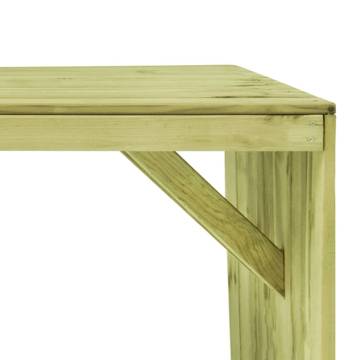 Garden Table 220x101.5 cm - Durable Impregnated Pinewood