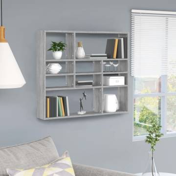 Grey Sonoma Wall Shelf - Stylish Storage Solution | HipoMarket