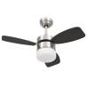 Ceiling Fan with Light & Remote Control - 76 cm Dark Brown