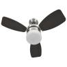 Ceiling Fan with Light & Remote Control - 76 cm Dark Brown