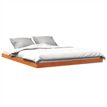 Wax Brown Bed Frame 160x200 cm - Solid Pine Wood