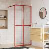 Walk-in Shower Wall with Clear ESG Glass Red 80x195 cm Colour red Size 80 x 195 cm 