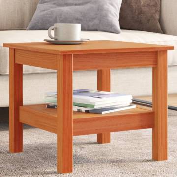 Stylish Wax Brown Coffee Table - Solid Pine Wood | Hipo Market