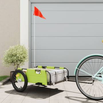 Bike Trailer - Green Oxford Fabric & Iron | HipoMarket UK