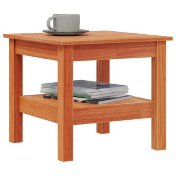 Stylish Wax Brown Coffee Table - Solid Pine Wood | Hipo Market