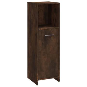 3 Piece Bathroom Furniture Set - Smoked Oak & Engineered Wood