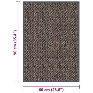 Tufted Doormat 60x90 cm - Dark Brown | Hipomarket UK