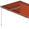 Manual Retractable Awning 3x2.5m - Orange & Brown