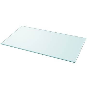 Table Top Tempered Glass Rectangular 1200x650 mm | HipoMarket