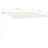 Manual Retractable Awning with LED 4.5x3m - Cream | Hipomarket