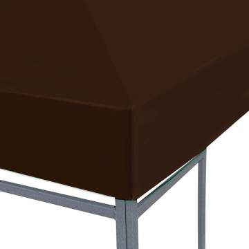 Gazebo Top Cover 3x3 m - Durable Brown Canopy | HipoMarket UK