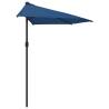 Blue Balcony Parasol with Aluminium Pole - 300x155cm