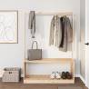 Clothes Rack with Shoe Storage 113x40x157.5 cm Solid Wood Pine Colour natural Quantity in Package 1 Number of 