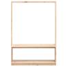 Stylish Clothes Rack with Shoe Storage - Solid Wood Pine