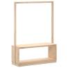 Stylish Clothes Rack with Shoe Storage - Solid Wood Pine