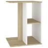 Stylish White & Sonoma Oak Side Table - 60x40x45 cm