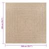 Rug ZIZUR 200x200 cm - Jute Look Indoor & Outdoor | HipoMarket