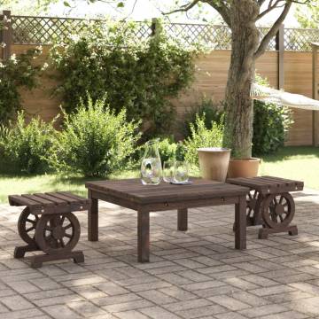 Garden Footstools 2 pcs Solid Wood Fir - Durable & Stylish