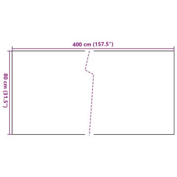 Balcony Screen White 400x80 cm Poly Rattan | HipoMarket