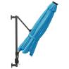 Wall-mounted Parasol with LEDs Sea Blue 290cm | HipoMarket