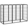 8-Panel Dog Playpen Black 50x100 cm Powder-coated Steel Size 150 x 50 x 100 cm Quantity in Package 1 