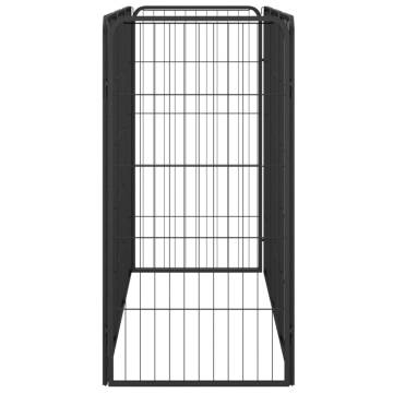 8-Panel Dog Playpen Black 50x100 cm - Durable & Safe